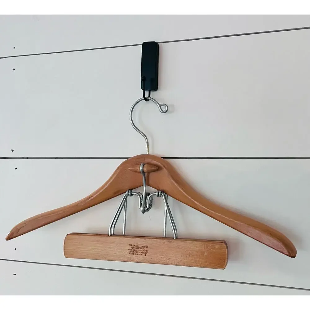 Vintage Setwell Garment Clamp Hanger Wood Hanger